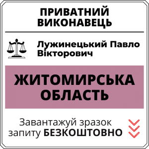 Лужинецький Павло Вікторович, приватний виконавець виконавчого округу Житомирської області
